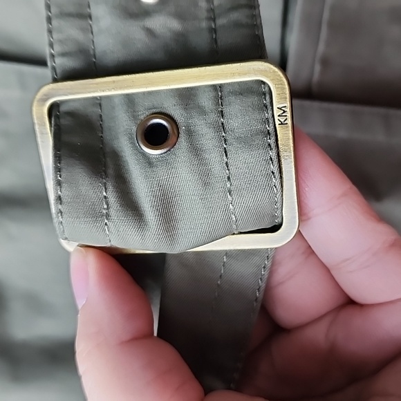 Karen Millen Cotton Blend Double Breasted Belted Short Trench Jacket Coat - Picture 4 of 9